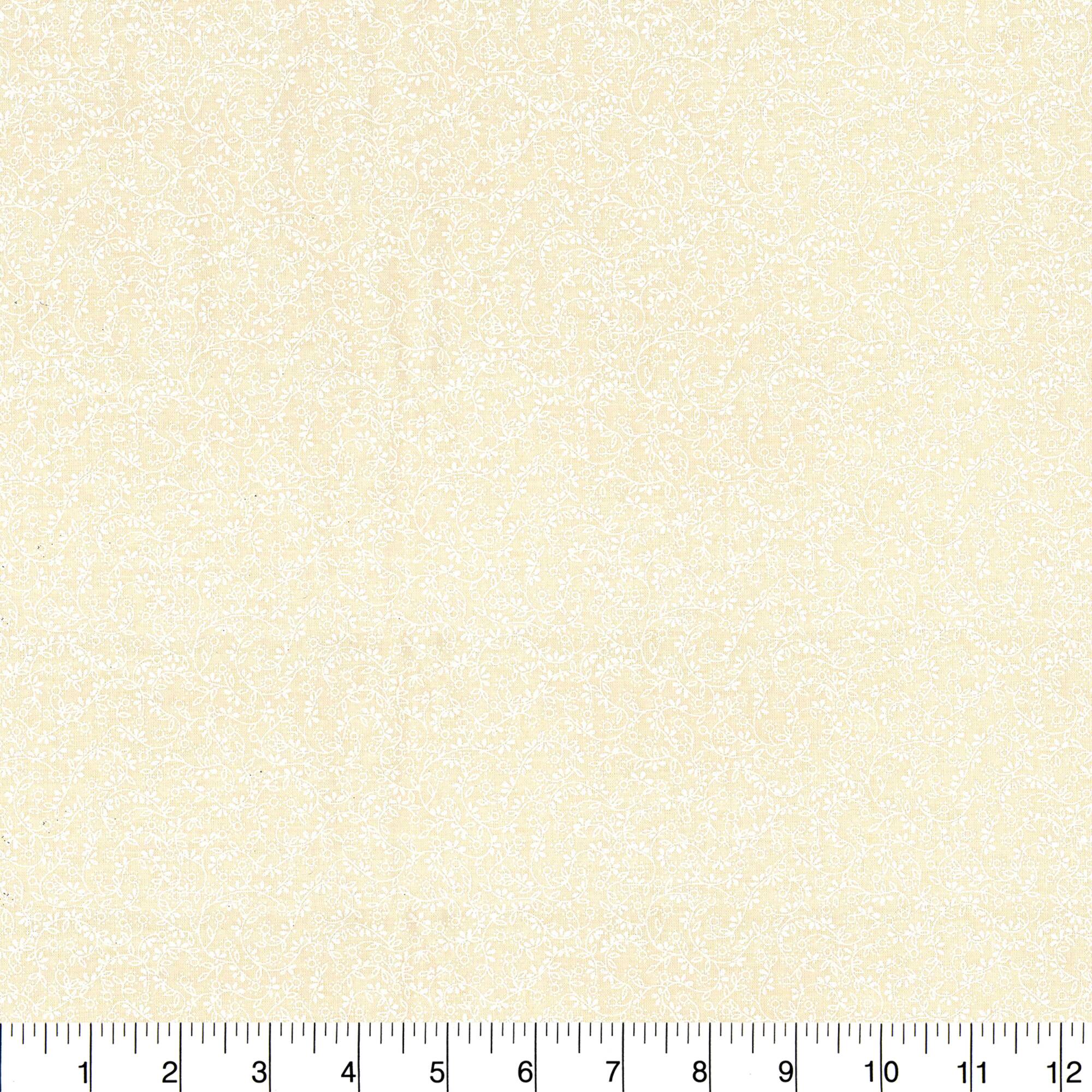 Fabric Traditions Tan Ditsy Floral Cotton Fabric